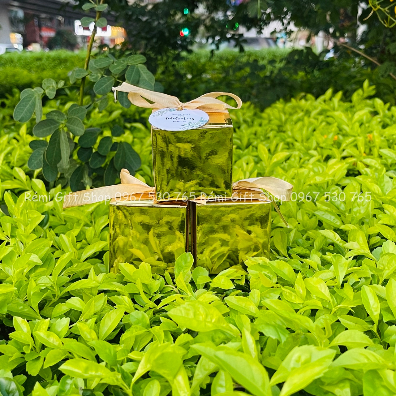 Hộp quà, hộp đựng quà tặng hình vuông thắt nơ đơn giản, thanh lịch - Ảnh 8