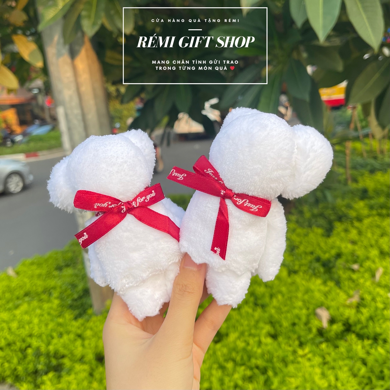 Khăn gấu dứa trơn size 30 x 30 cm, phụ kiện quà tặng xinh xắn, thanh lịch - Ảnh 3