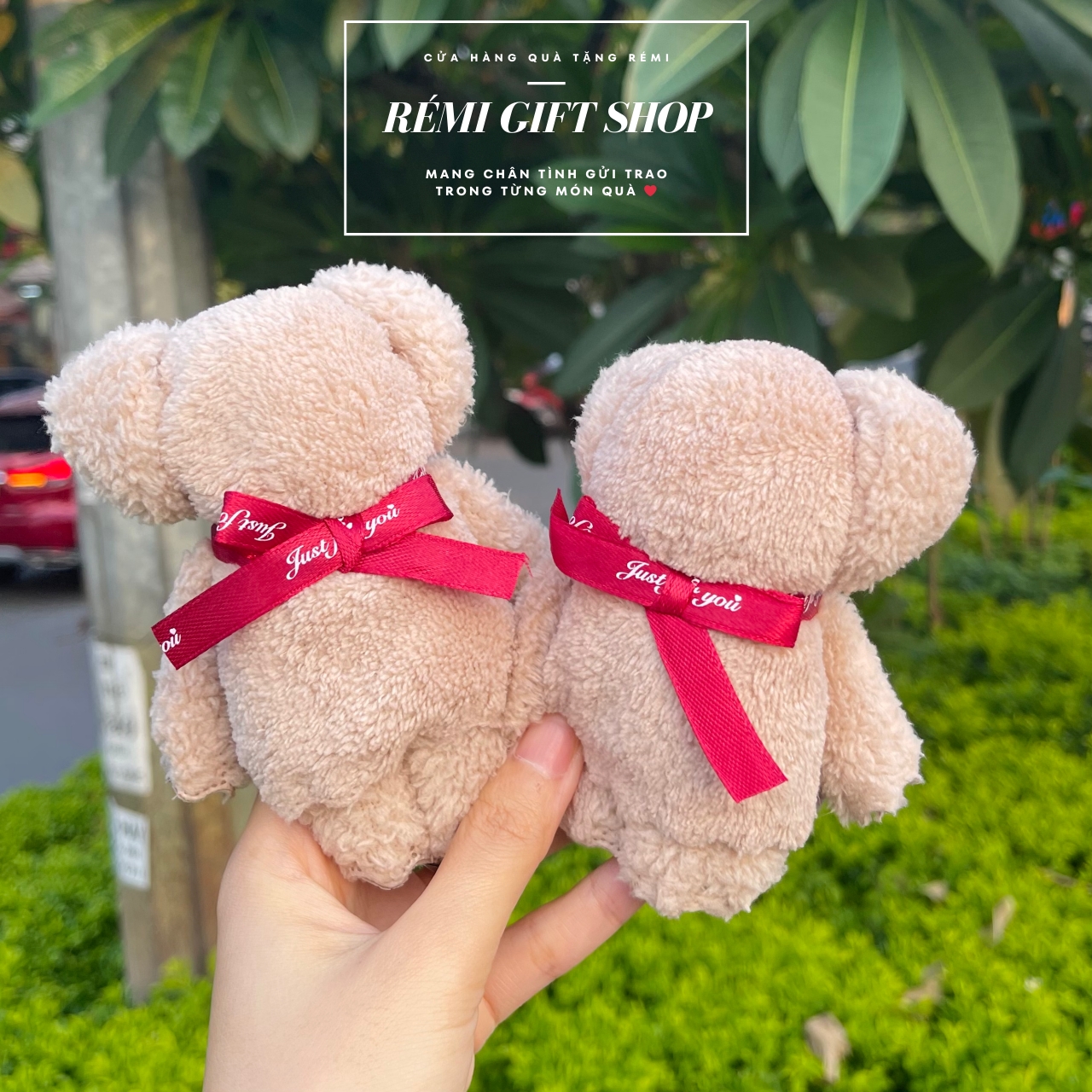 Khăn gấu dứa trơn size 30 x 30 cm, phụ kiện quà tặng xinh xắn, thanh lịch - Ảnh 5