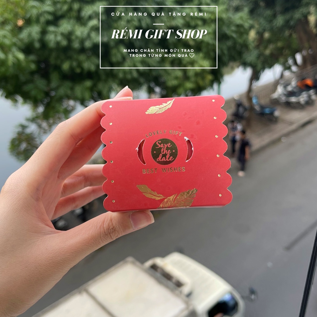 Hộp quà tặng hình vuông, hộp đựng quà đám cưới hỏi sự kiện sang trọng, thanh lịch - Ảnh 4