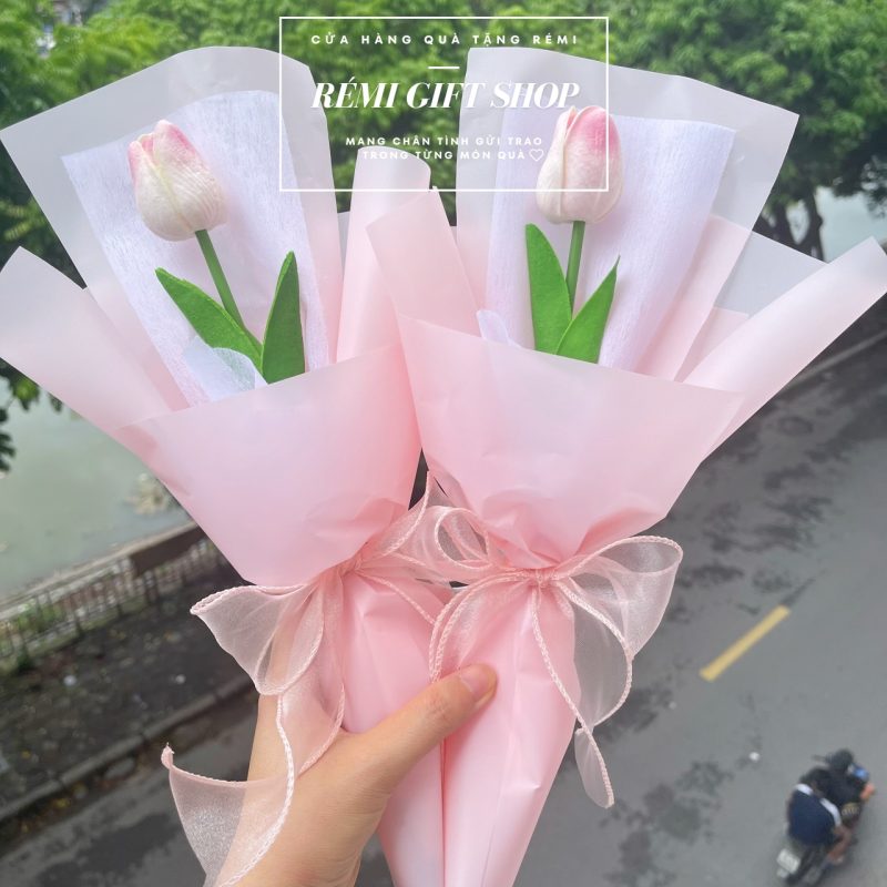 Bó hoa tulip - bó hoa 1 bông, 3 bông xinh xắn - Ảnh 7