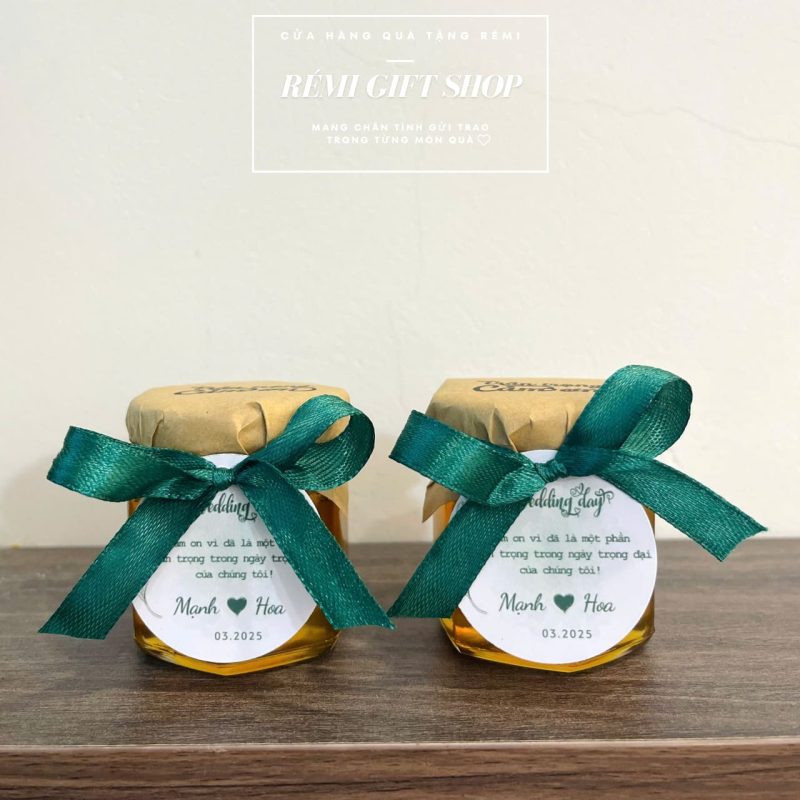 hũ mật ong thiên nhiên - quà tặng đám cưới 03.2025 Mạnh - Hoa