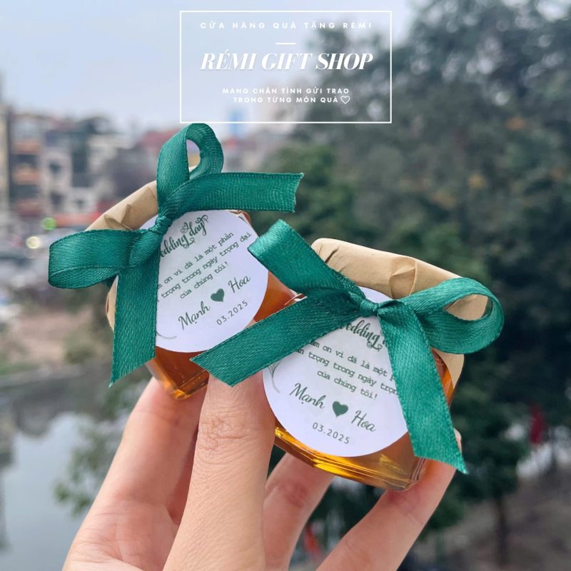 hũ mật ong thiên nhiên - quà tặng đám cưới 03.2025 Mạnh - Hoa