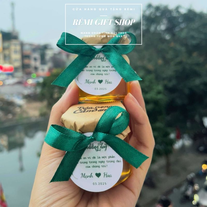 hũ mật ong thiên nhiên - quà tặng đám cưới 03.2025 Mạnh - Hoa