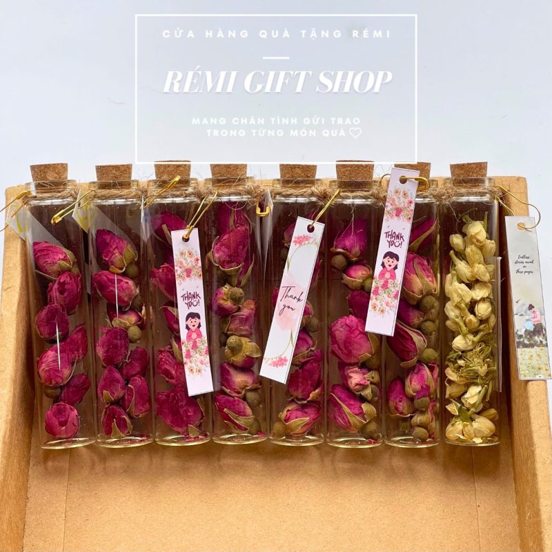 Hũ trà hoa hồng, hoa nhài - quà tặng đám cưới, sự kiện, doorgift