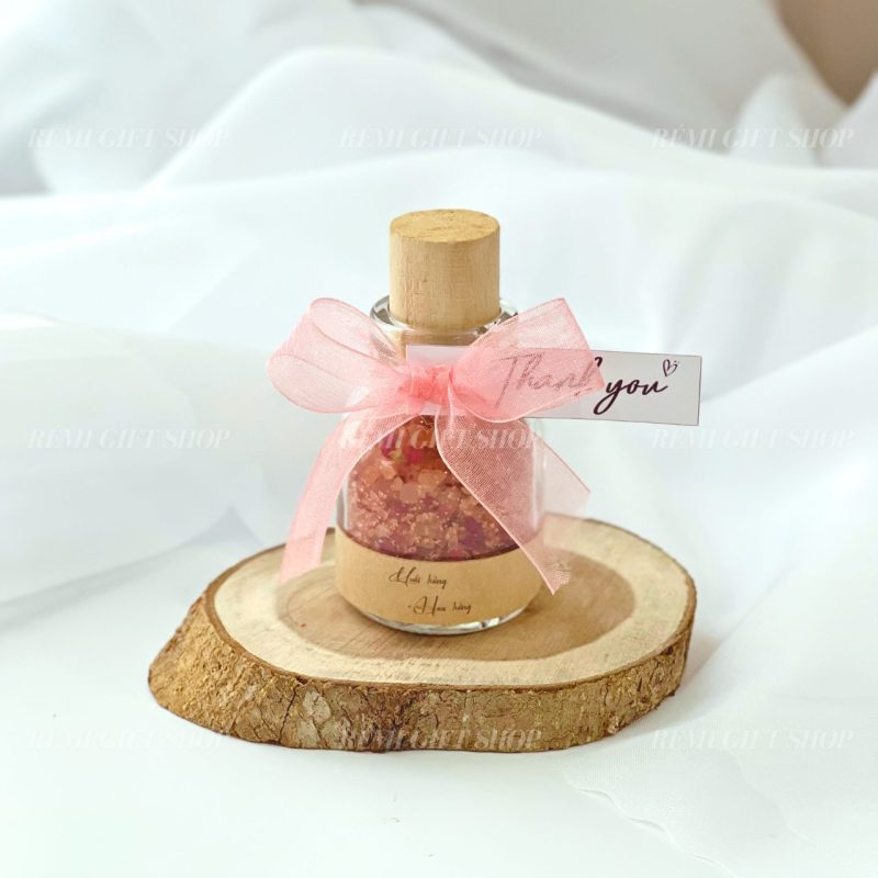 quà tặng hũ muối hồng hoa hồng 65g