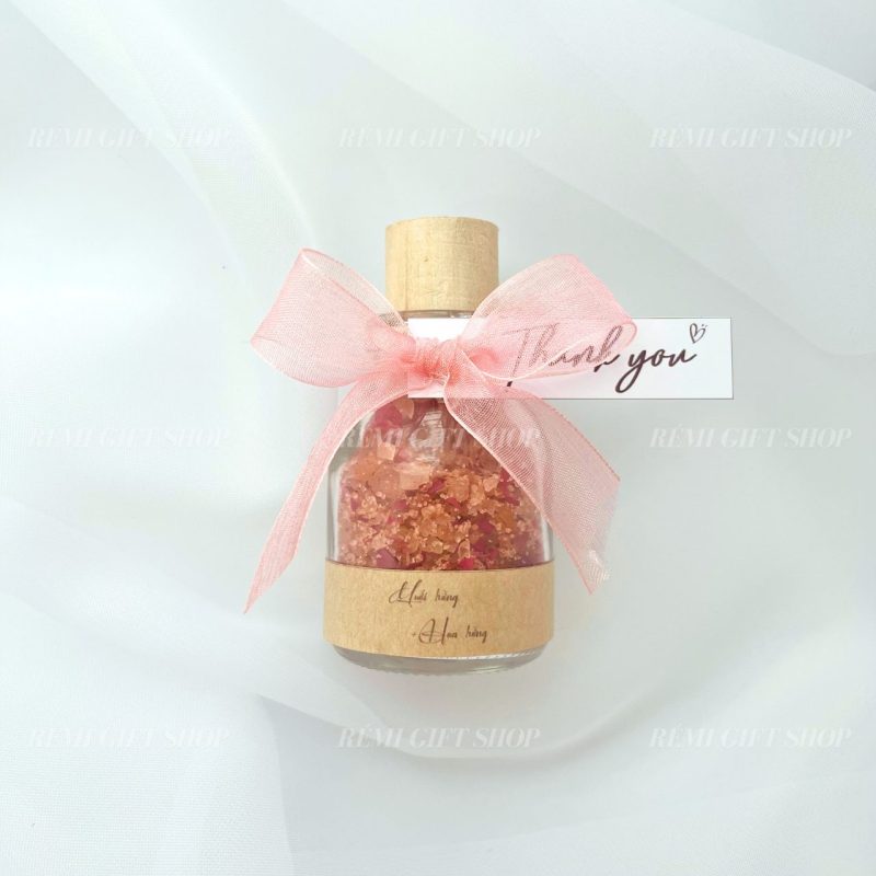 quà tặng hũ muối hồng hoa hồng 65g