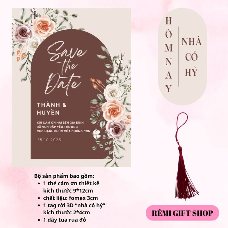 tag thẻ cảm ơn trang trí bàn tiệc, bàn gia tiên, bàn đám cưới đám hỏi