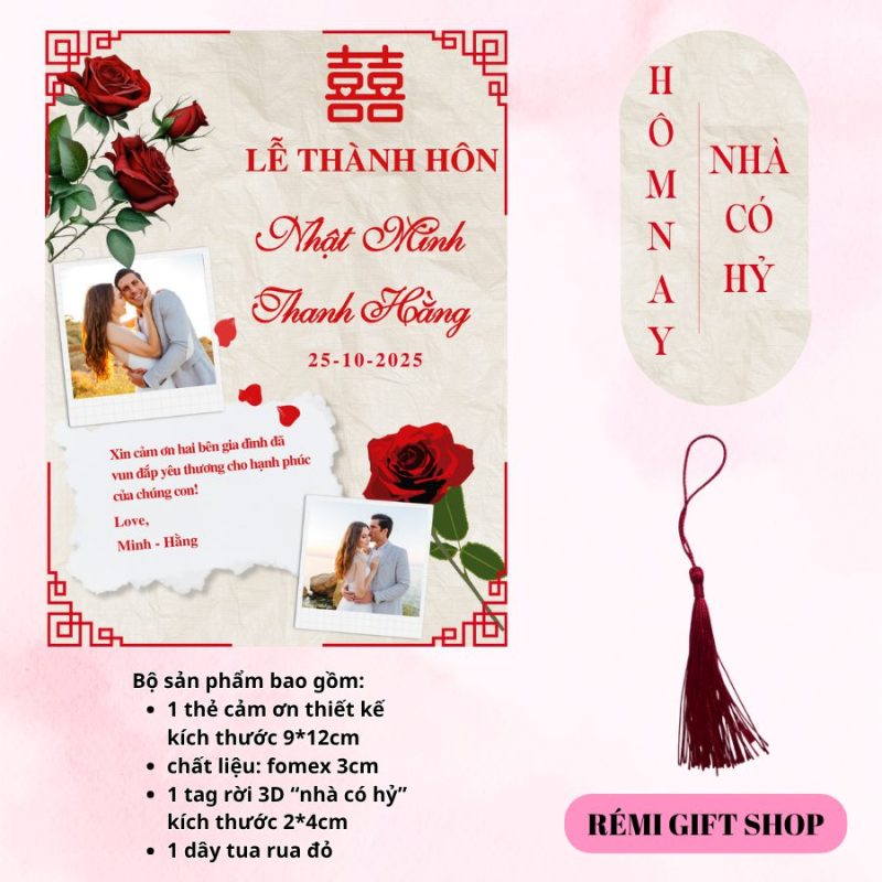 tag thẻ cảm ơn trang trí bàn tiệc, bàn gia tiên, bàn đám cưới đám hỏi